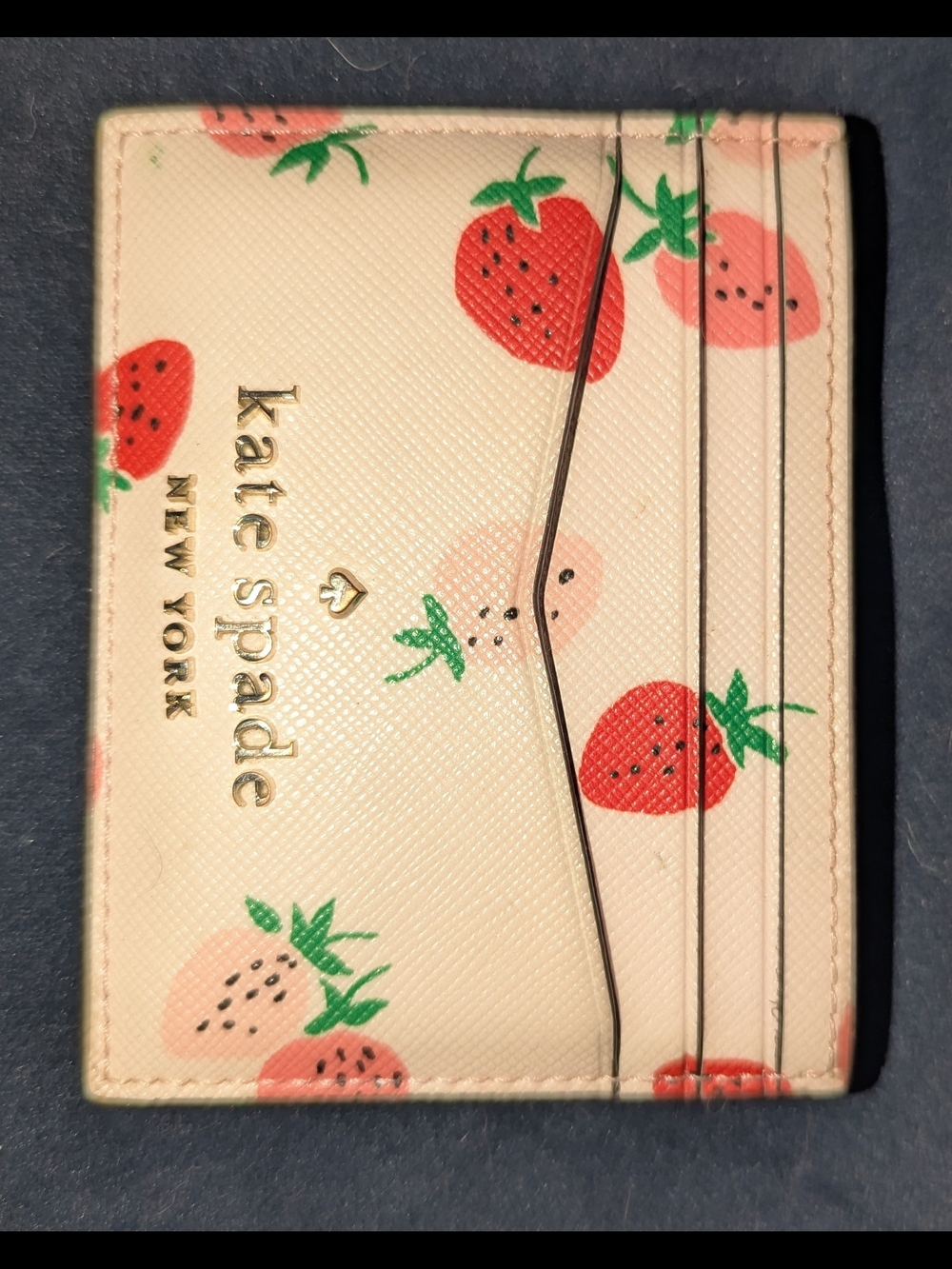 Kate Spade strawberry print card case